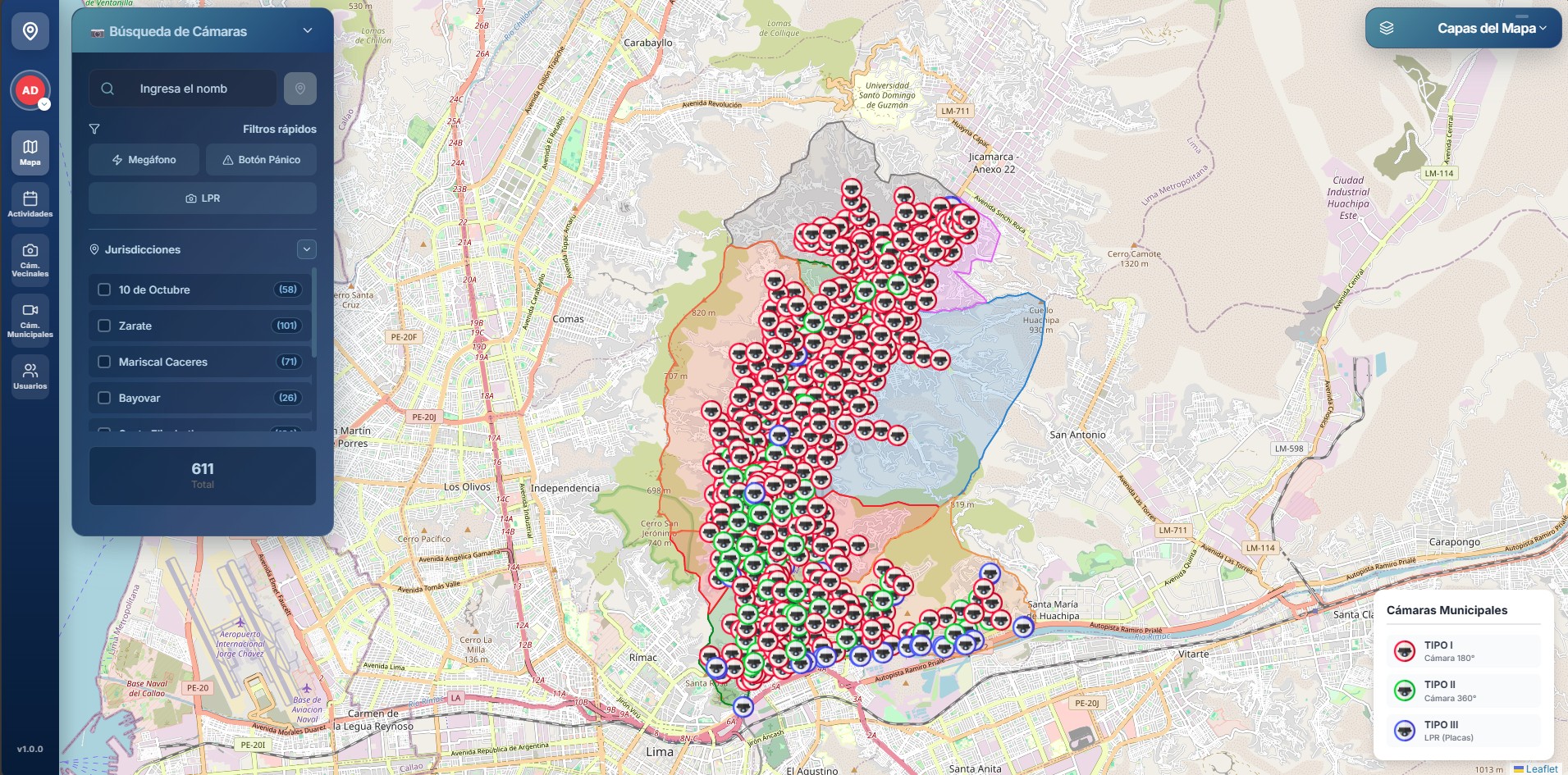 Mapa de Videovigilancia