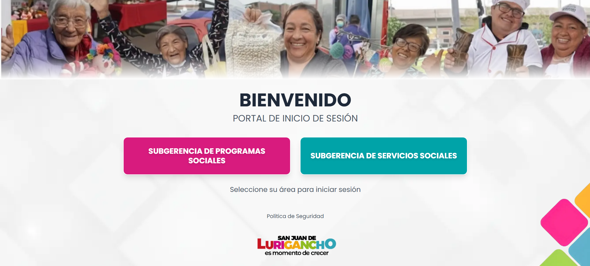 Selecciona el área o subgerencia